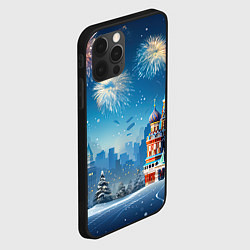 Чехол для iPhone 12 Pro Новогодняя Москва, цвет: 3D-черный — фото 2