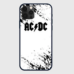 Чехол для iPhone 12 Pro ACDC rock collection краски черепа, цвет: 3D-черный