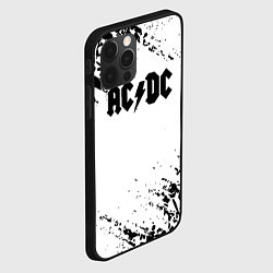 Чехол для iPhone 12 Pro ACDC rock collection краски черепа, цвет: 3D-черный — фото 2