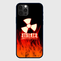 Чехол для iPhone 12 Pro Stalker 2 flame, цвет: 3D-черный