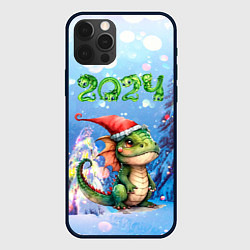 Чехол для iPhone 12 Pro Маленький дракончик новый год, цвет: 3D-черный