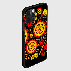 Чехол для iPhone 12 Pro Хохлома: осеннее изобилие, цвет: 3D-черный — фото 2