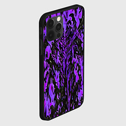 Чехол для iPhone 12 Pro Демонический доспех фиолетовый, цвет: 3D-черный — фото 2