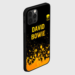 Чехол для iPhone 12 Pro David Bowie - gold gradient посередине, цвет: 3D-черный — фото 2