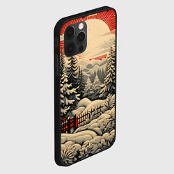 Чехол для iPhone 12 Pro Блеск снежинок новогодний стиль, цвет: 3D-черный — фото 2