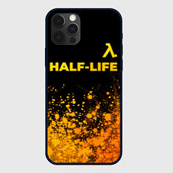 Чехол для iPhone 12 Pro Half-Life - gold gradient посередине, цвет: 3D-черный