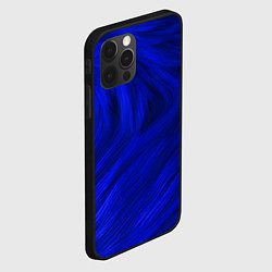 Чехол для iPhone 12 Pro Текстура синей шерсти, цвет: 3D-черный — фото 2