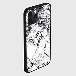 Чехол для iPhone 12 Pro Белый мрамор, цвет: 3D-черный — фото 2