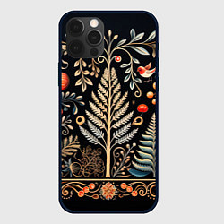 Чехол для iPhone 12 Pro Зимняя вязь, цвет: 3D-черный