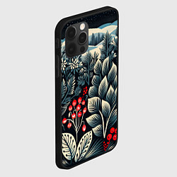 Чехол для iPhone 12 Pro Хрустальные рисунки, цвет: 3D-черный — фото 2