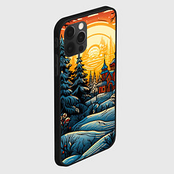 Чехол для iPhone 12 Pro Украшения зимы, цвет: 3D-черный — фото 2