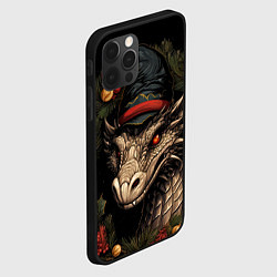 Чехол для iPhone 12 Pro Ледяной дракон праздника, цвет: 3D-черный — фото 2