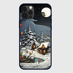 Чехол для iPhone 12 Pro Волшебство новогодней ночи, цвет: 3D-черный