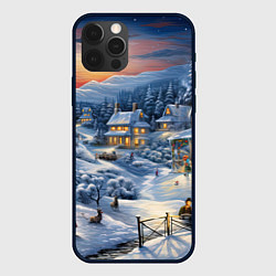 Чехол для iPhone 12 Pro Морозный карнавал праздника, цвет: 3D-черный