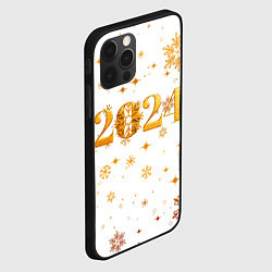 Чехол для iPhone 12 Pro Новый 2024 год - золотой, цвет: 3D-черный — фото 2