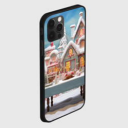 Чехол для iPhone 12 Pro Снежный день в городе, цвет: 3D-черный — фото 2