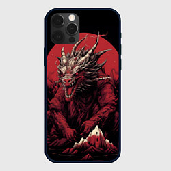 Чехол для iPhone 12 Pro Дракон северных сияний, цвет: 3D-черный