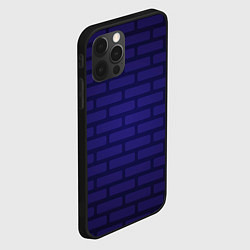 Чехол для iPhone 12 Pro Фиолетовая кирпичная стена, цвет: 3D-черный — фото 2