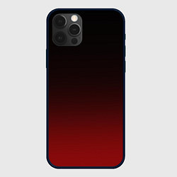 Чехол для iPhone 12 Pro Градиент от тёмного до тёмно красного, цвет: 3D-черный