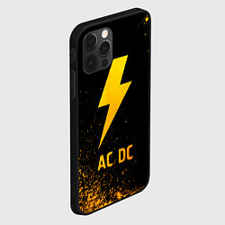 Чехол для iPhone 12 Pro AC DC - gold gradient, цвет: 3D-черный — фото 2