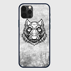 Чехол для iPhone 12 Pro Texture - дикий кабан, цвет: 3D-черный