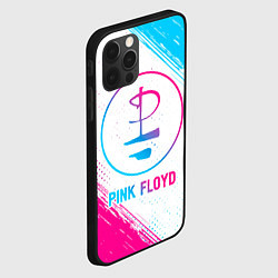 Чехол для iPhone 12 Pro Pink Floyd neon gradient style, цвет: 3D-черный — фото 2