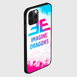 Чехол для iPhone 12 Pro Imagine Dragons neon gradient style, цвет: 3D-черный — фото 2