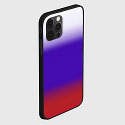 Чехол для iPhone 12 Pro Градиент российского флаг, цвет: 3D-черный — фото 2