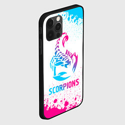 Чехол для iPhone 12 Pro Scorpions neon gradient style, цвет: 3D-черный — фото 2
