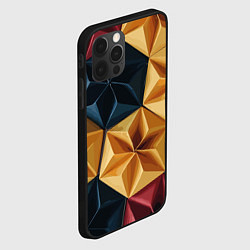 Чехол для iPhone 12 Pro Ромбовое вдохновение, цвет: 3D-черный — фото 2