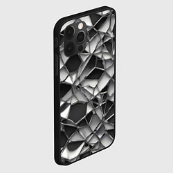 Чехол для iPhone 12 Pro Чёрно-белая сетка, цвет: 3D-черный — фото 2