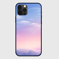 Чехол для iPhone 12 Pro Нежные краски неба, цвет: 3D-черный