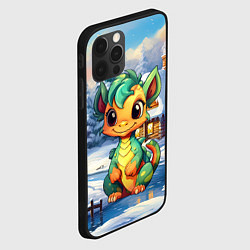 Чехол для iPhone 12 Pro Крошечный дракон зимы 2024, цвет: 3D-черный — фото 2