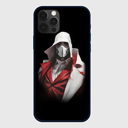 Чехол для iPhone 12 Pro Загадочный человек в белом, цвет: 3D-черный