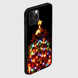 Чехол для iPhone 12 Pro Ночная новогодняя ёлка, цвет: 3D-черный — фото 2