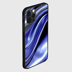 Чехол для iPhone 12 Pro Синяя вязкая абстракция, цвет: 3D-черный — фото 2