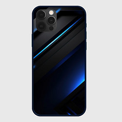 Чехол для iPhone 12 Pro Вихрь синего, цвет: 3D-черный