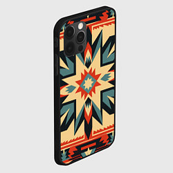 Чехол для iPhone 12 Pro Орнамент в стиле американских индейцев, цвет: 3D-черный — фото 2