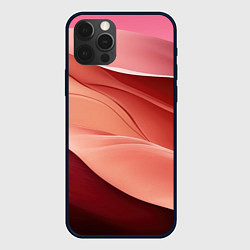 Чехол для iPhone 12 Pro Нежная персиковая абстракция, цвет: 3D-черный