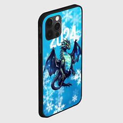 Чехол для iPhone 12 Pro 2024 синий дракон, цвет: 3D-черный — фото 2
