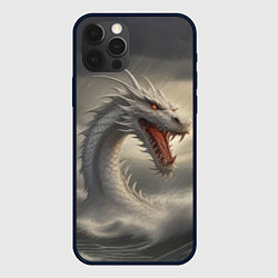 Чехол для iPhone 12 Pro Дракон в воде, цвет: 3D-черный