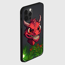 Чехол для iPhone 12 Pro Голова злого дракона 2024, цвет: 3D-черный — фото 2