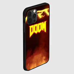 Чехол для iPhone 12 Pro Doom storm огненное лого, цвет: 3D-черный — фото 2