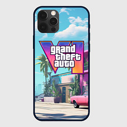 Чехол для iPhone 12 Pro GTA 6 Vice city, цвет: 3D-черный