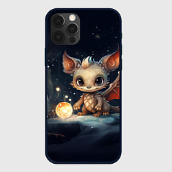 Чехол для iPhone 12 Pro Дракон тайный повелитель елок, цвет: 3D-черный