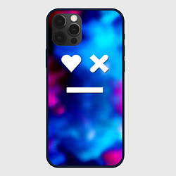 Чехол для iPhone 12 Pro Love death and robots serial gradient, цвет: 3D-черный