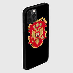 Чехол для iPhone 12 Pro Российская империя символика герб щит, цвет: 3D-черный — фото 2