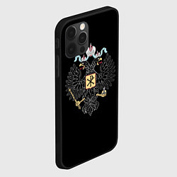 Чехол для iPhone 12 Pro Герб РФ символика патриотическая, цвет: 3D-черный — фото 2