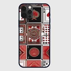 Чехол для iPhone 12 Pro Покерный гений, цвет: 3D-черный