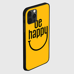 Чехол для iPhone 12 Pro Smile - be happy, цвет: 3D-черный — фото 2